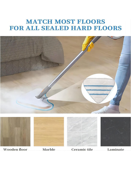 Paquete de 4 almohadillas de mopa reutilizables Planially Paquete de 4 almohadillas de mopa reutilizables Planially