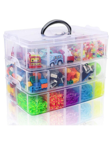 Caja de Almacenamiento Apilable SGHUO 3 Niveles 30 Compartimentos