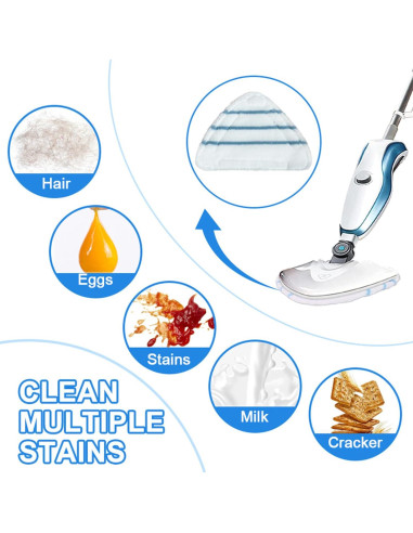 Paquete de 4 almohadillas de mopa reutilizables Planially