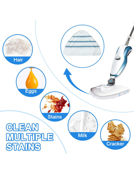 Paquete de 4 almohadillas de mopa reutilizables Planially Paquete de 4 almohadillas de mopa reutilizables Planially