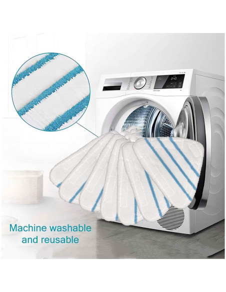 Paquete de 4 almohadillas de mopa reutilizables Planially Paquete de 4 almohadillas de mopa reutilizables Planially