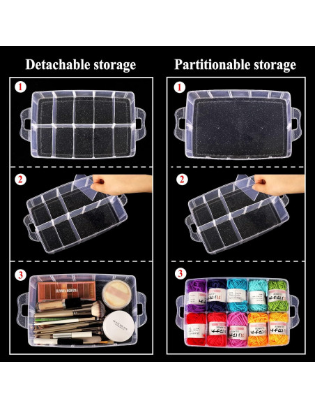 Caja de Almacenamiento Apilable SGHUO 3 Niveles 30 Compartimentos Caja de Almacenamiento Apilable SGHUO 3 Niveles 30 Compartimentos
