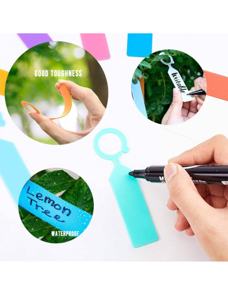 100 Etiquetas de Jardín Star River - Plástico Impermeable 10.9 cm