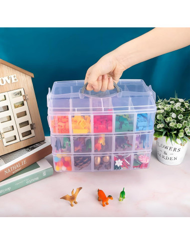 Caja de Almacenamiento Apilable SGHUO 3 Niveles 30 Compartimentos