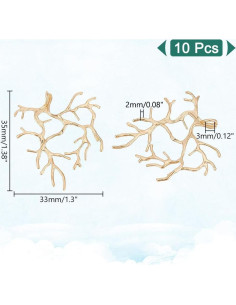 NBEADS 10 Piezas Colgantes de Garra Dorados para Joyería DIY 2