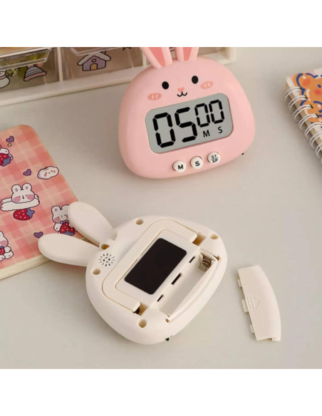 Temporizador de Cocina Digital HERCHR Conejito Rosa