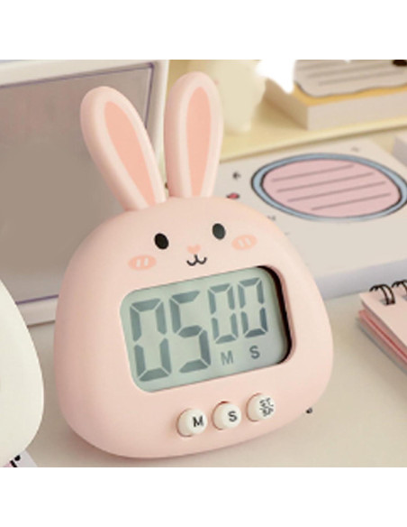Temporizador de Cocina Digital HERCHR Conejito Rosa