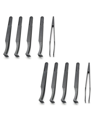 Juego de 10 Pinzas de Plástico Antiestáticas Qjaiune 115mm
