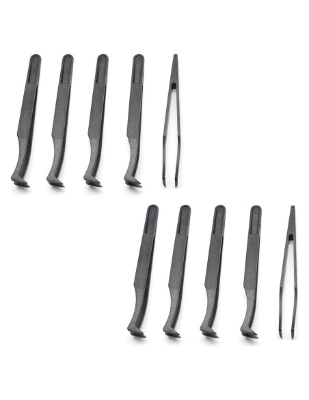 Juego de 10 Pinzas de Plástico Antiestáticas Qjaiune 115mm