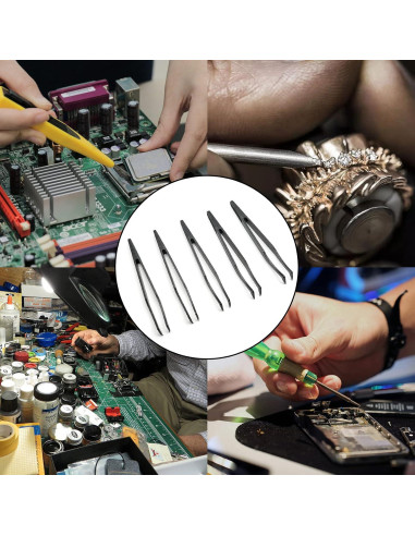 Juego de 10 Pinzas de Plástico Antiestáticas Qjaiune 115mm