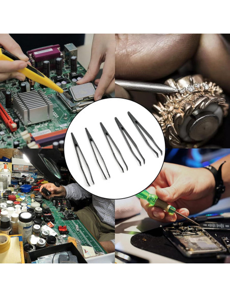 Juego de 10 Pinzas de Plástico Antiestáticas Qjaiune 115mm