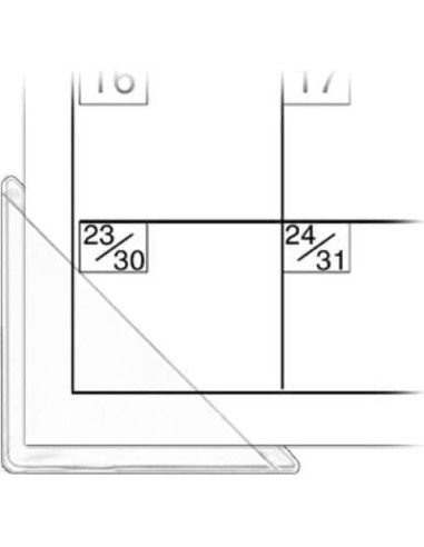 Esquinas de Calendario StoreSMART 4-Pack Vinilo Transparente