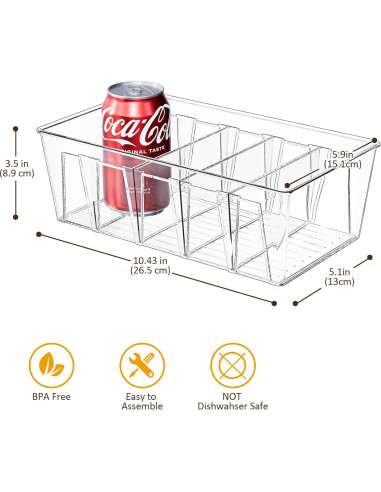 Organizadores de Almacenamiento Puricon 2 Pack 26.5x13x8.9 cm