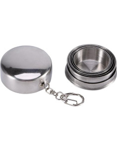 Taza Plegable de Acero Inoxidable Walfront 75ml para Viaje 2