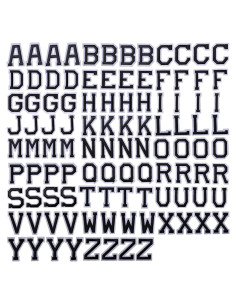 Parches Bordados Alfabeto Negro J.CARP 104 Piezas para Planchar