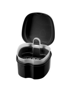Estuche de Limpieza Annhua para Dentaduras - Negro