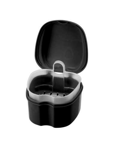Estuche de Limpieza Annhua para Dentaduras - Negro
