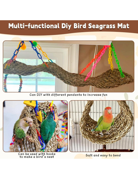 Alfombra de Hierba Marina Kathson 2 Pcs 99 x 18 cm para Aves