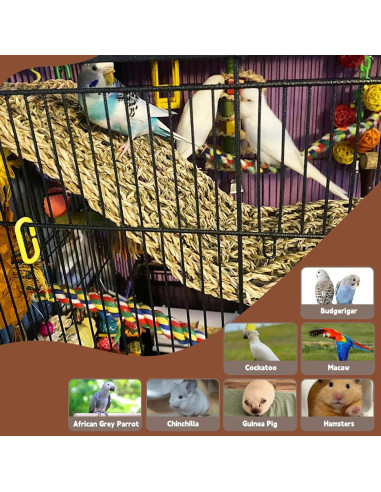 Alfombra de Hierba Marina Kathson 2 Pcs 99 x 18 cm para Aves