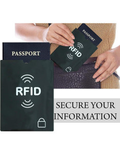 Mangas Bloqueadoras RFID WUOJI - Juego de 10 + 2 Fundas 2