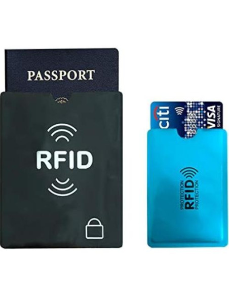 Mangas Bloqueadoras RFID WUOJI - Juego de 10 + 2 Fundas