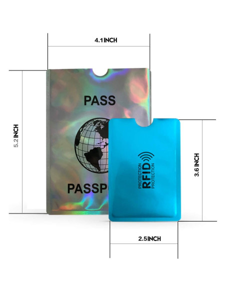 Mangas Bloqueadoras RFID WUOJI - Juego de 10 + 2 Fundas