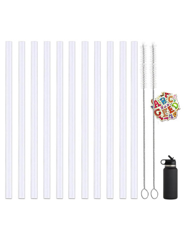 Juego de 11 Pajitas Reutilizables Miracredo con Cepillos