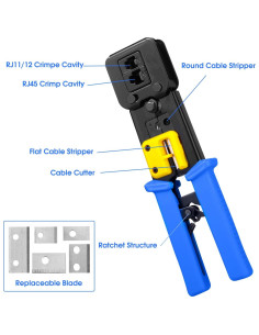 Crimpadora Ethernet Duogalia RJ45/RJ11/RJ12 Todo-en-Uno 2