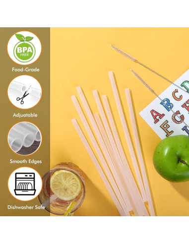 Juego de 11 Pajitas Reutilizables Miracredo con Cepillos