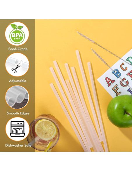 Juego de 11 Pajitas Reutilizables Miracredo con Cepillos