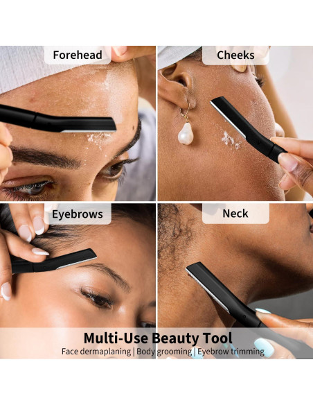Rasuradora de Dermaplaning BULIMICA con 10 Cuchillas - Negro