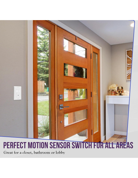 Interruptor de Luz con Sensor de Movimiento Enerlites HMOS-J-W 500W