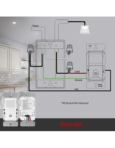 Interruptor de Luz con Sensor de Movimiento Enerlites HMOS-J-W 500W