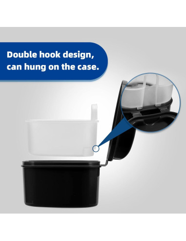 Estuche de Limpieza Annhua para Dentaduras - Negro