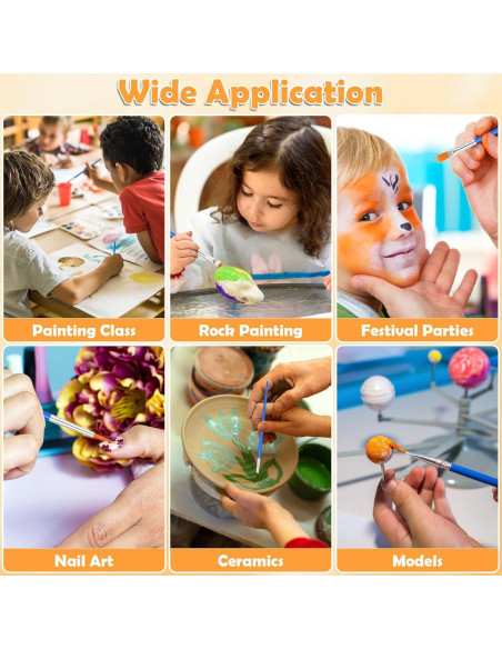 Conjunto de 240 Pinceles de Pintura Evatage - Nylon Suave