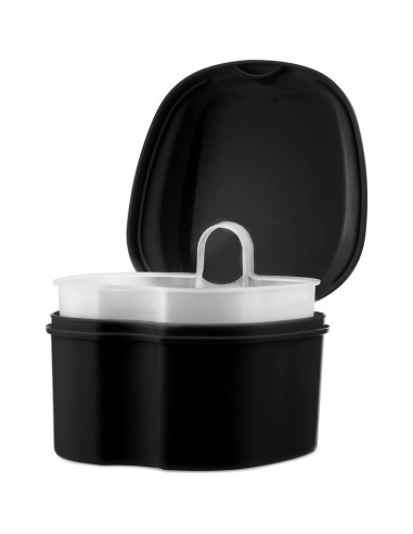 Estuche de Limpieza Annhua para Dentaduras - Negro