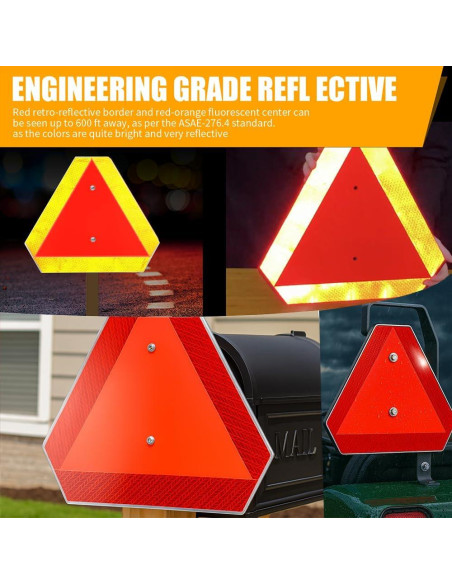 Señal de Seguridad Triangular DXSIGN 14x16" Reflectante Aluminio