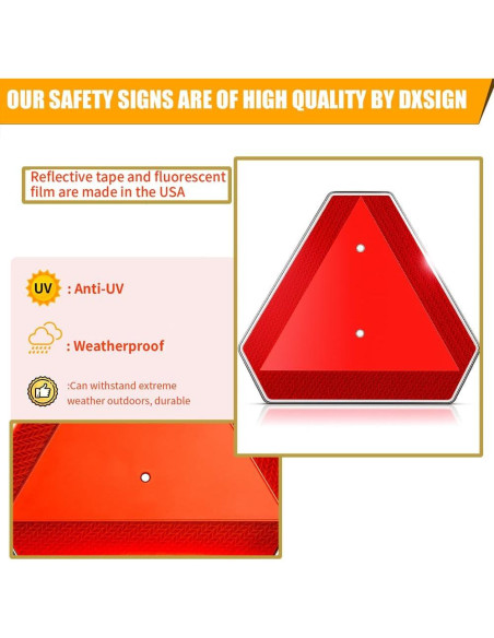Señal de Seguridad Triangular DXSIGN 14x16" Reflectante Aluminio