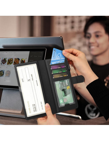 Cubierta de Chequera FINTIE con Bloqueo RFID - Negro