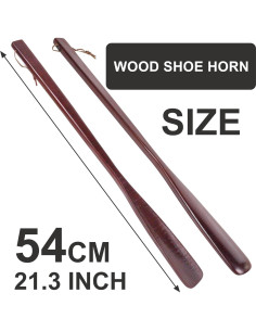 Cuerno de zapato de madera Earl Diamond 53.8 cm para ancianos 2