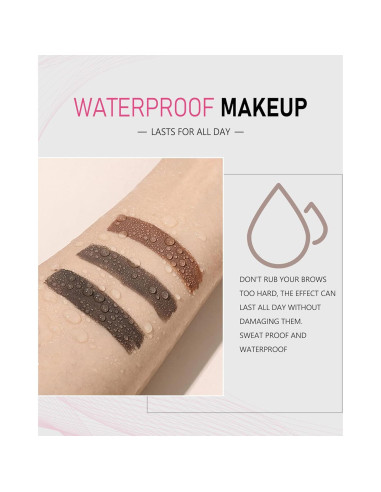 Lápiz de Cejas Impermeable Yfulfill Negro 0.5mm Doble Extremo