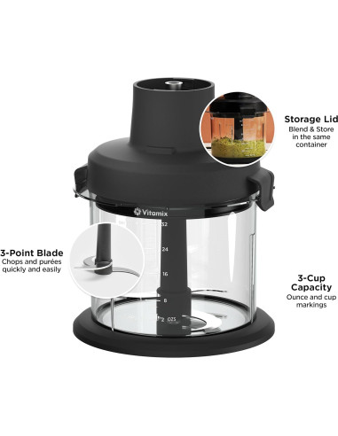 Mini Picadora Vitamix 3 Tazas Acero Inoxidable BPA Libre