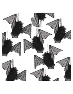 Grupo de 12 Murciélagos Negros de Halloween - Factory Direct Craft