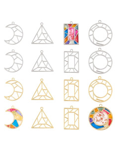 OLYCRAFT 32 Piezas Colgantes Geométricos para Joyería DIY