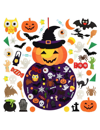 Decoración Colgante de Calabaza Halloween THAWAY 0.86m Fieltro