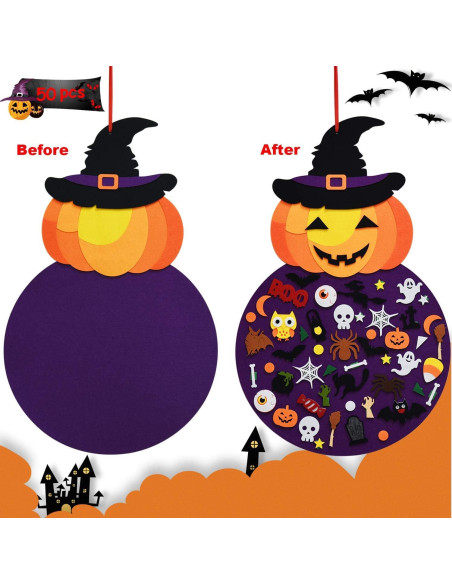 Decoración Colgante de Calabaza Halloween THAWAY 0.86m Fieltro