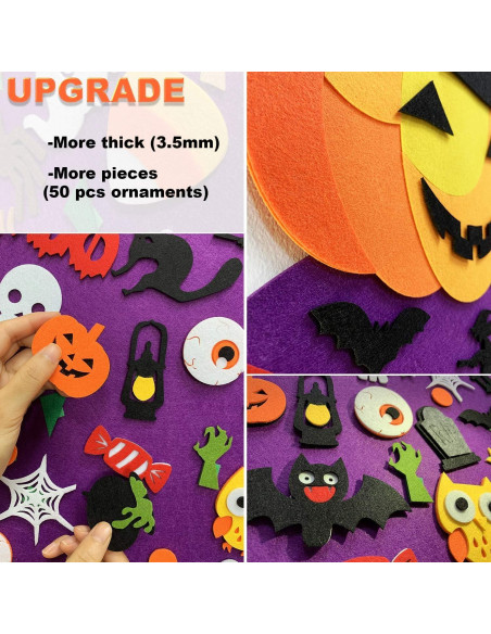 Decoración Colgante de Calabaza Halloween THAWAY 0.86m Fieltro