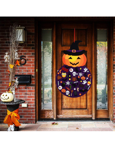 Decoración Colgante de Calabaza Halloween THAWAY 0.86m Fieltro