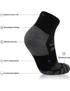 Calcetines de Tobillo Acolchados COOPLUS para Hombre - 8 Pares 2