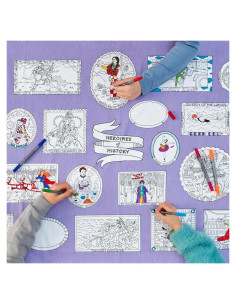 Mantel para Colorear Reutilizable eatsleepdoodle 127x84cm